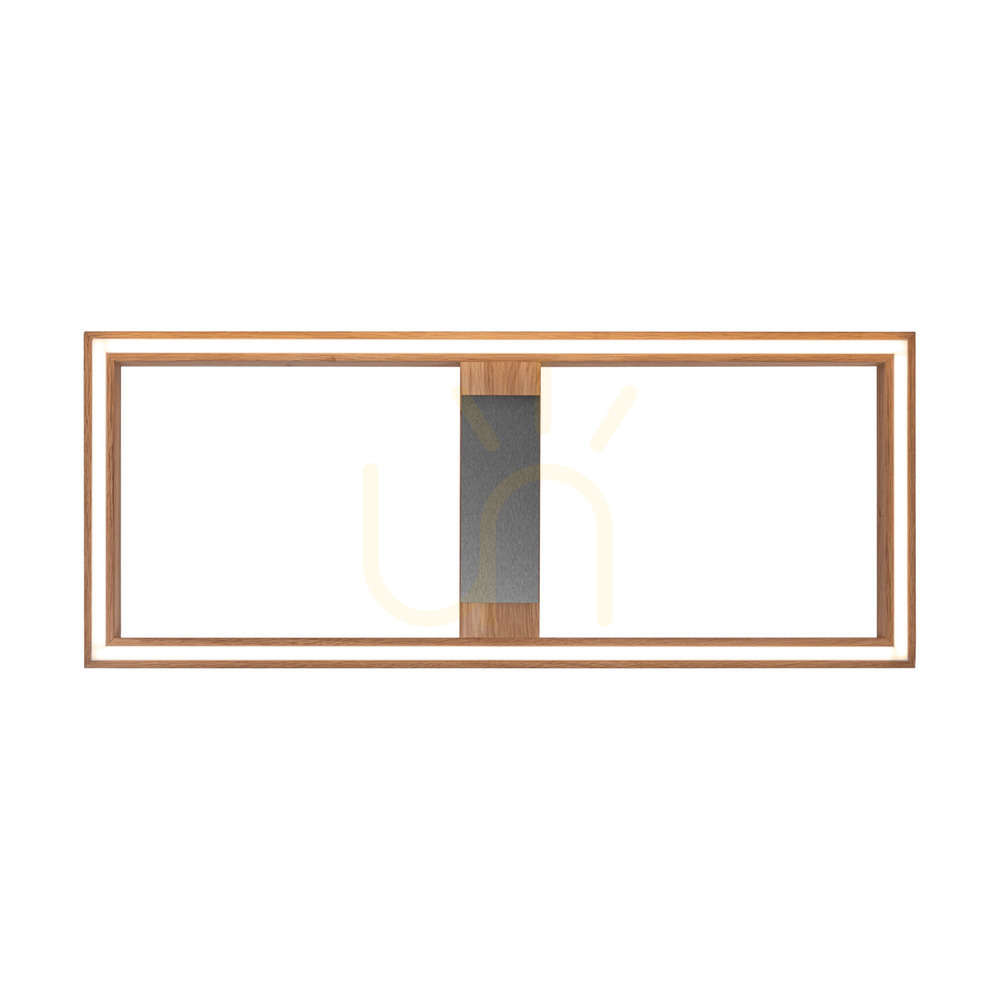 Utsikt Ramme taklampa/vägglampa, oljad ek/matt nickel, 1xLED 33 W, 83,7 cm Ramme taklampa/vägglampa, oljad ek/matt nickel, 1xLED 33 W, 83,7 cm