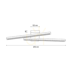 Linus taklampa/vägglampa, oljad ek, 2xLED, 18 W, 87,5 cm small 5