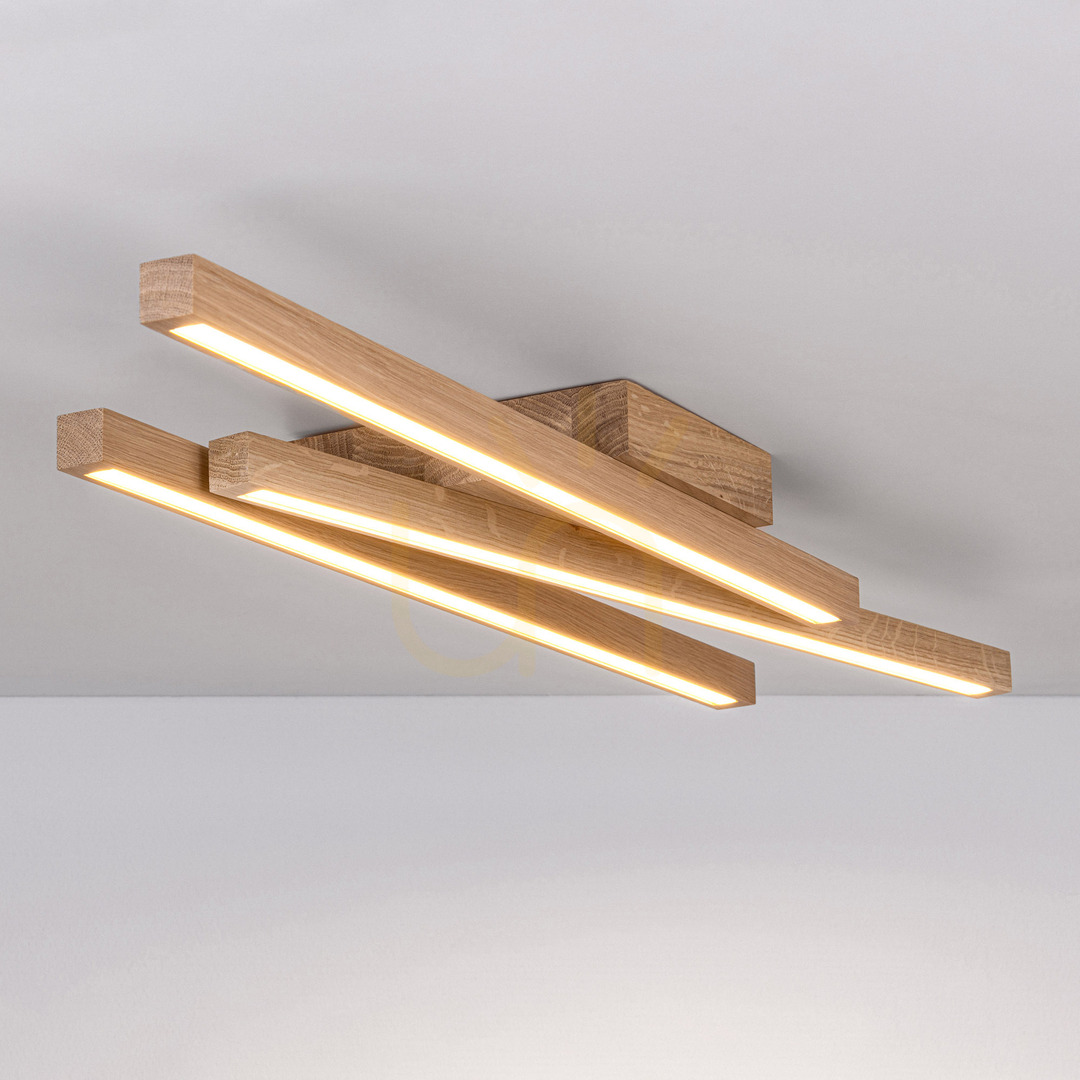 Visa Linus taklampa/vägglampa, oljad ek, 3xLED, 29 W, 84,5 cm Linus taklampa/vägglampa, oljad ek, 3xLED, 29 W, 84,5 cm