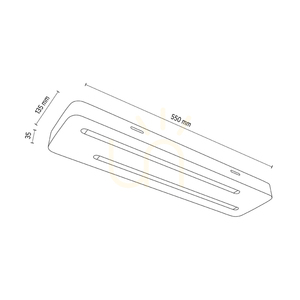 Neele taklampa/vägglampa, oljad ek, 2xLED, 12 W, 55 cm 4 Neele taklampa/vägglampa, oljad ek, 2xLED, 12 W, 55 cm small 4