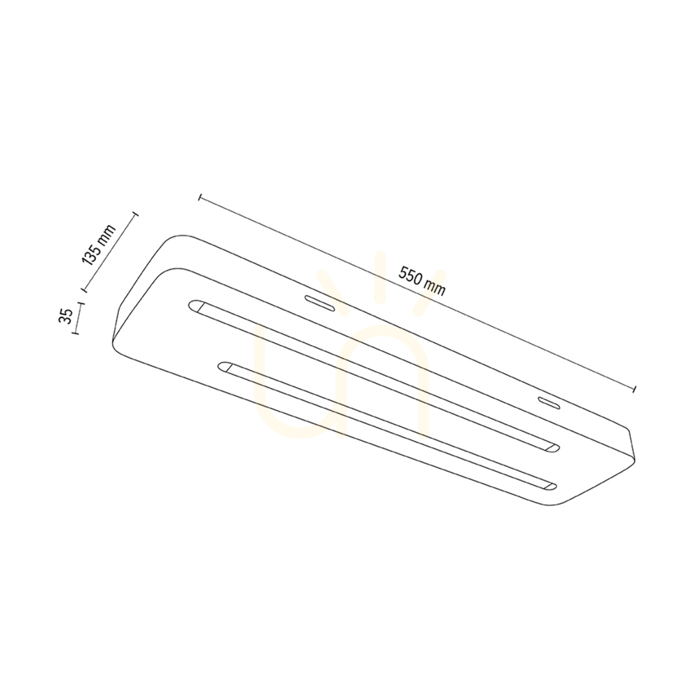 Visa Neele taklampa/vägglampa, oljad ek, 2xLED, 12 W, 55 cm Neele taklampa/vägglampa, oljad ek, 2xLED, 12 W, 55 cm