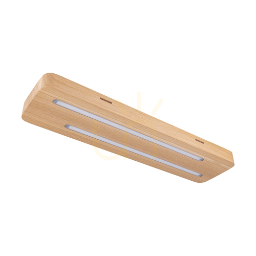 Kontrollera Neele taklampa/vägglampa, oljad ek, 2xLED, 12 W, 55 cm