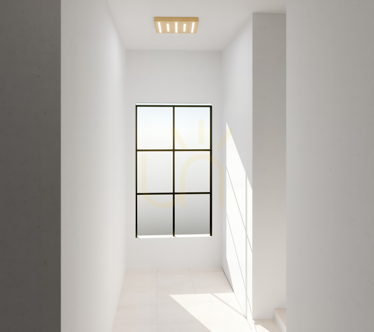Visa Neele taklampa/vägglampa, oljad ek, 5 x LED, 19,5 W, 34 cm Neele taklampa/vägglampa, oljad ek, 5 x LED, 19,5 W, 34 cm