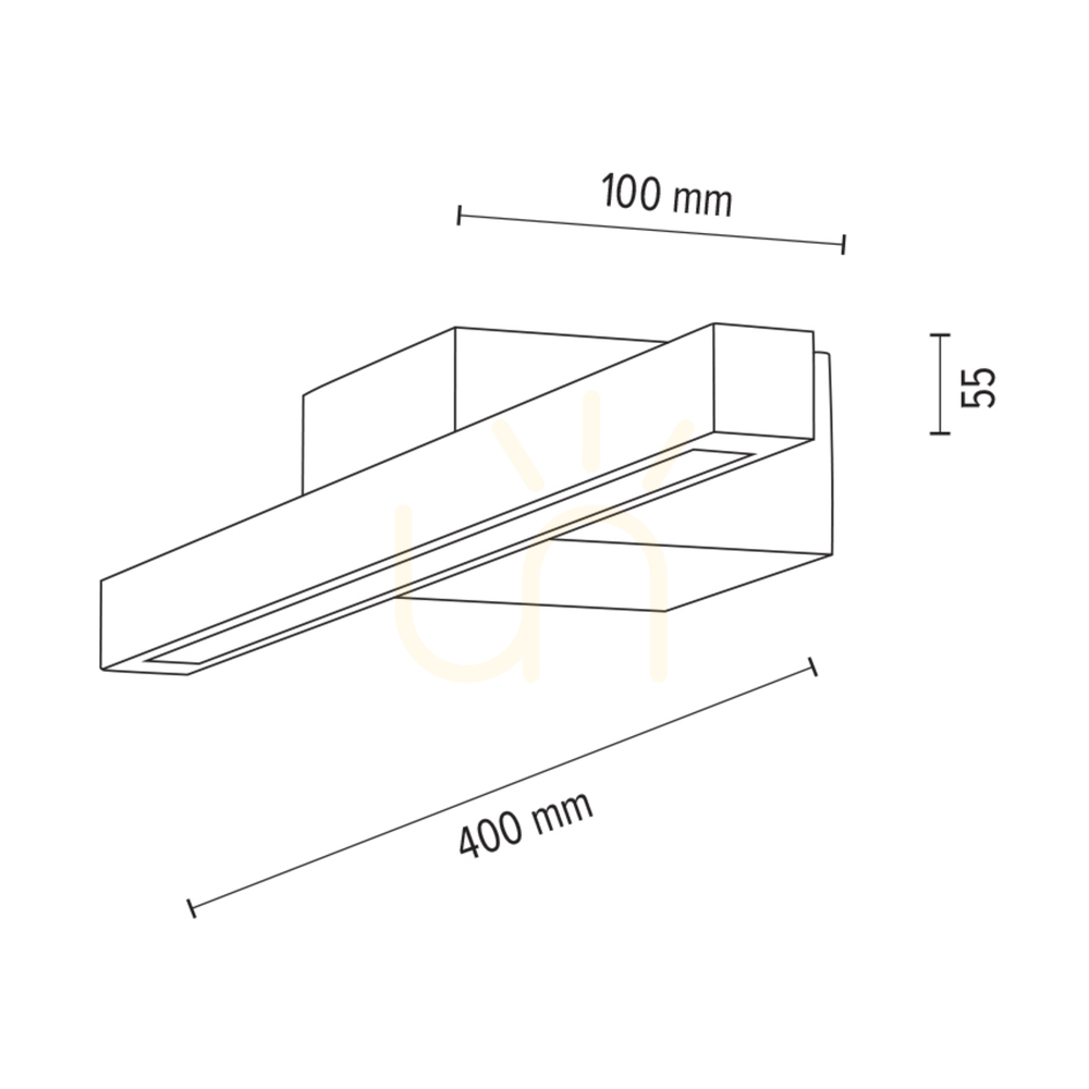 Display Aqua Luce vägglampa, oljad ek, 1xLED 6 W, 40 cm Aqua Luce vägglampa, oljad ek, 1xLED 6 W, 40 cm