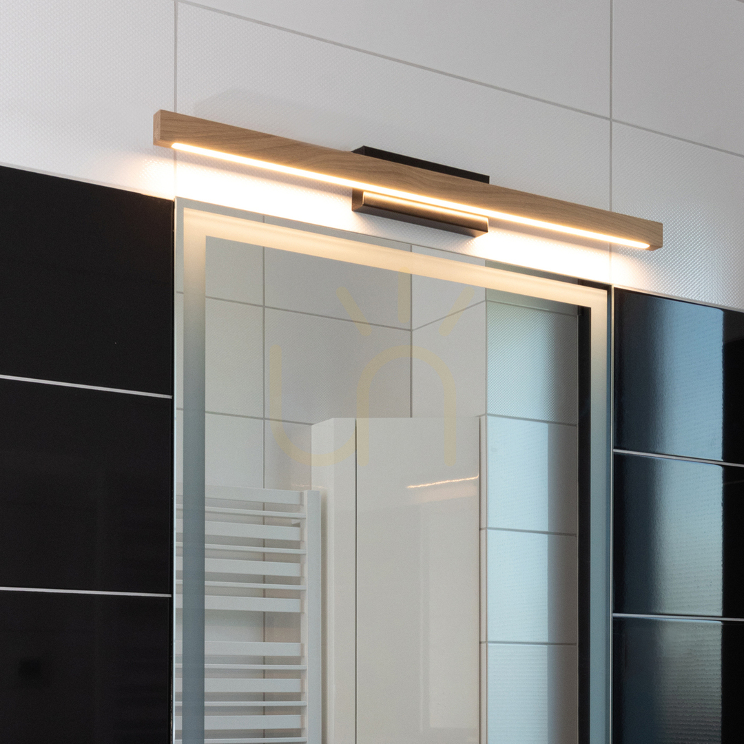 Förhandsvisning Aqua Luce vägglampa, oljad ek/svart, 1xLED 12 W, 80 cm Aqua Luce vägglampa, oljad ek/svart, 1xLED 12 W, 80 cm