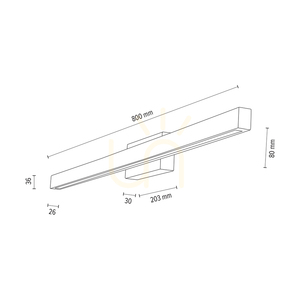 Aqua Luce vägglampa, oljad ek/svart, 1xLED 12 W, 80 cm 3 Aqua Luce vägglampa, oljad ek/svart, 1xLED 12 W, 80 cm small 3