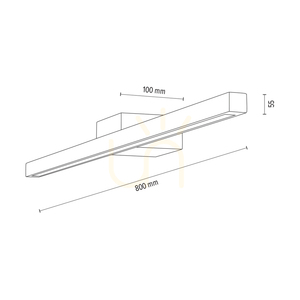 Aqua Luce vägglampa, oljad ek, 1xLED, 12 W, 80 cm small 3