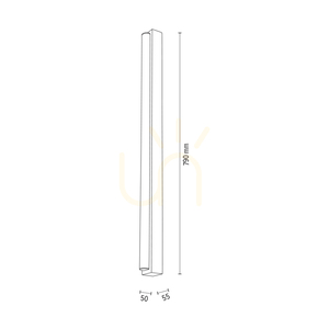 Aqua Luce vägglampa, oljad ek, 1xLED, 12 W, 79 cm small 3