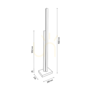 Soho golvlampa, oljad ek, 2xLED, 37,5 W, 28 cm 4 Soho golvlampa, oljad ek, 2xLED, 37,5 W, 28 cm small 4