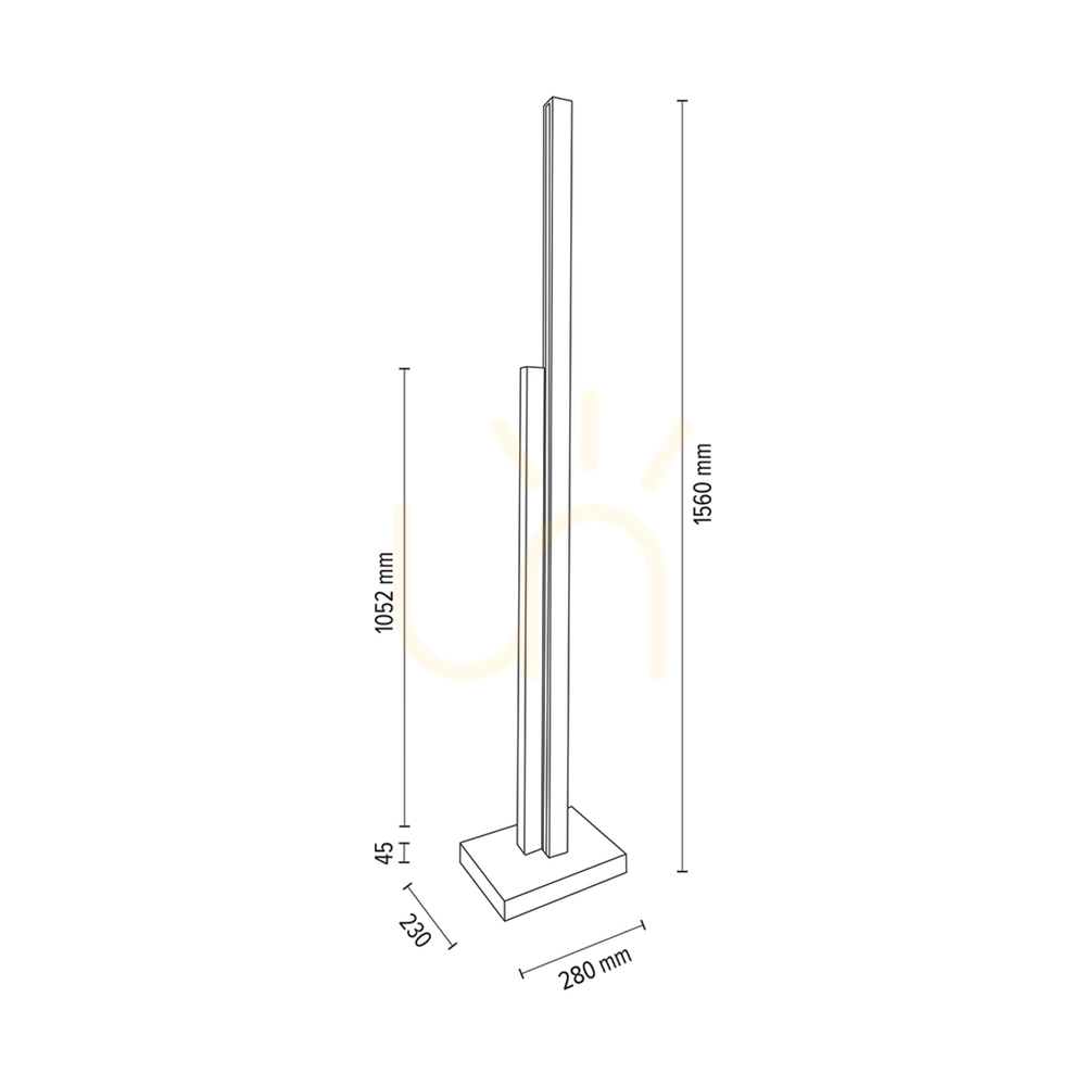Visa Soho golvlampa, oljad ek, 2xLED, 37,5 W, 28 cm Soho golvlampa, oljad ek, 2xLED, 37,5 W, 28 cm