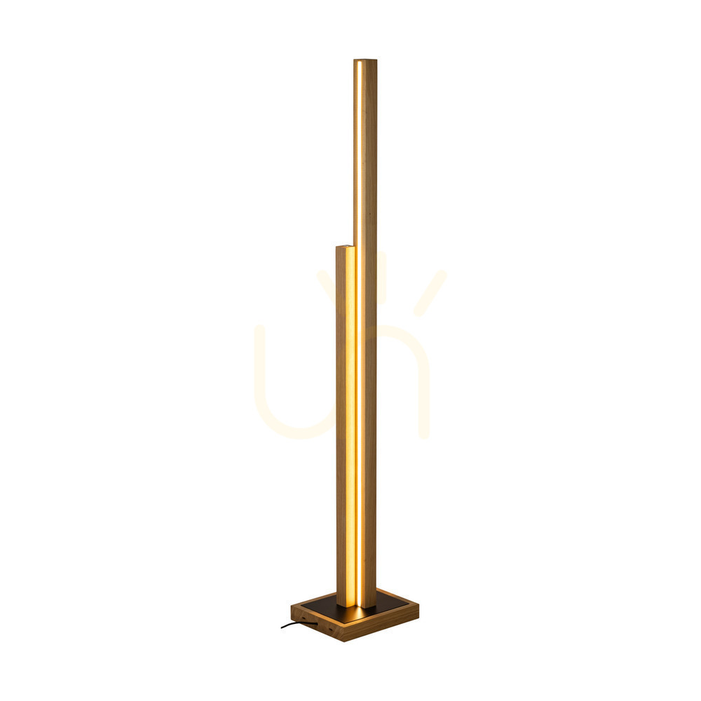 Utsikt Soho golvlampa, oljad ek/svart, 2xLED, 37,5 W, 28 cm Soho golvlampa, oljad ek/svart, 2xLED, 37,5 W, 28 cm