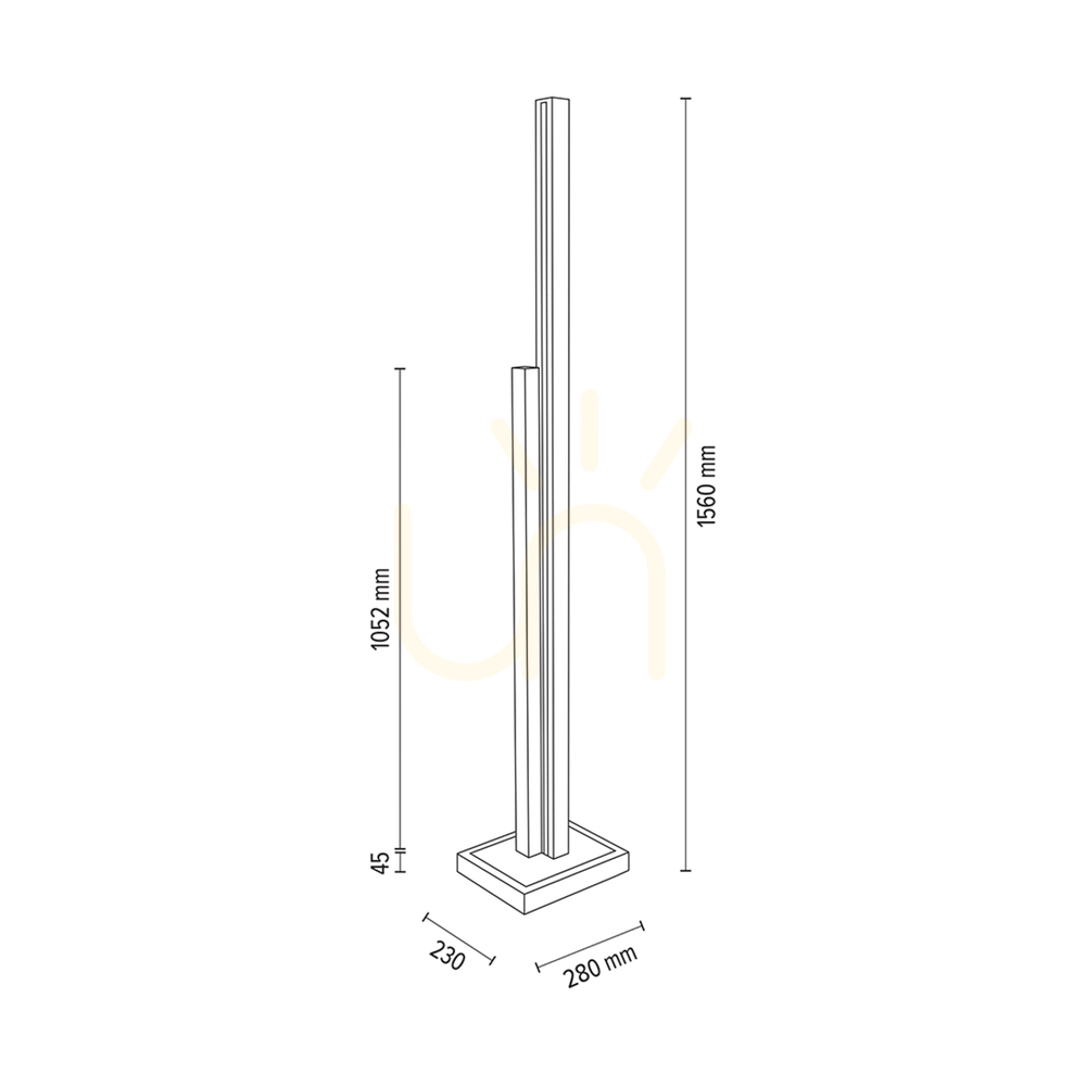 Visa Soho golvlampa, oljad ek/svart, 2xLED, 37,5 W, 28 cm Soho golvlampa, oljad ek/svart, 2xLED, 37,5 W, 28 cm