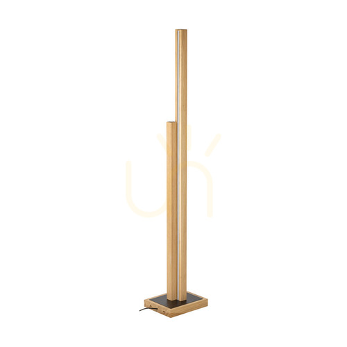 Kontrollera Soho golvlampa, oljad ek/svart, 2xLED, 37,5 W, 28 cm