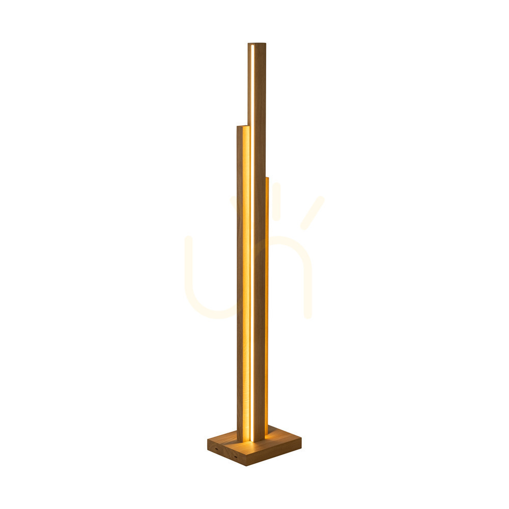 Utsikt Soho golvlampa, oljad ek, 3xLED, 60 W, 28 cm Soho golvlampa, oljad ek, 3xLED, 60 W, 28 cm
