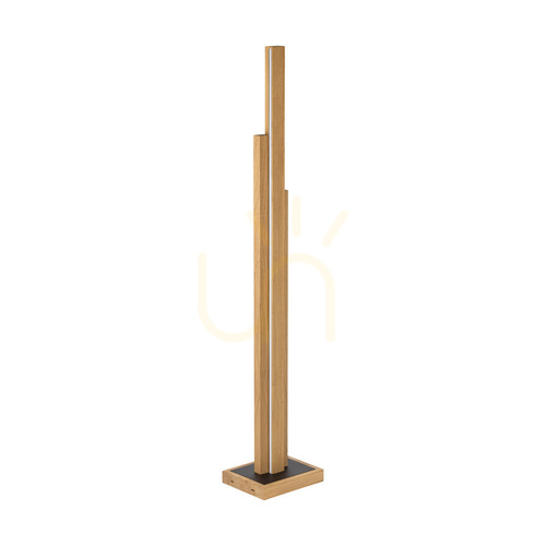 Kontrollera Soho golvlampa, oljad ek/svart, 3xLED, 60 W, 28 cm
