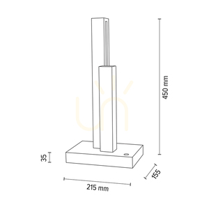 Soho bordslampa, oljad ek, 2xLED 10 W, 21,5 cm small 5