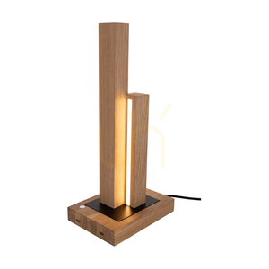 Soho bordslampa, oljad ek/svart, 2xLED 10 W, 21,5 cm small 1