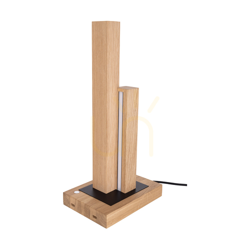 Kontrollera Soho bordslampa, oljad ek/svart, 2xLED 10 W, 21,5 cm