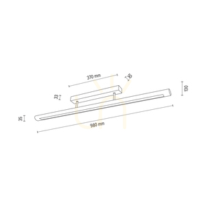 Razmus taklampa, oljad ek/svart, 1xLED 28 W, 98 cm small 3