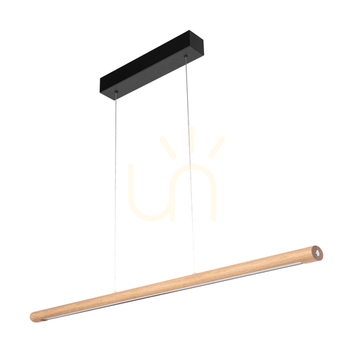 Kontrollera Razmus taklampa, oljad ek/svart, 1xLED 28 W, belysning uppåt och nedåt, 98 cm