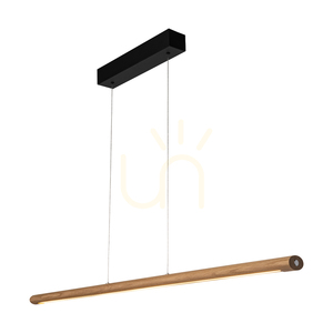 Razmus taklampa, oljad ek/svart, 1xLED 34 W, belysning uppåt och nedåt, 118 cm small 1