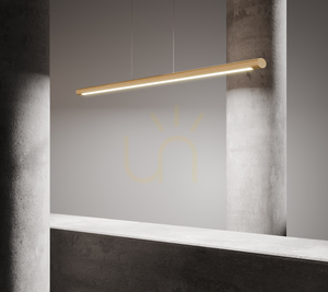 Razmus taklampa, oljad ek/svart, 1xLED 34 W, belysning uppåt och nedåt, 118 cm small 3