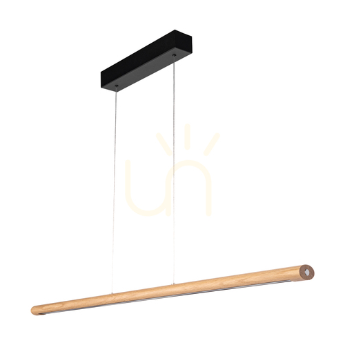 Kontrollera Razmus taklampa, oljad ek/svart, 1xLED 34 W, belysning uppåt och nedåt, 118 cm