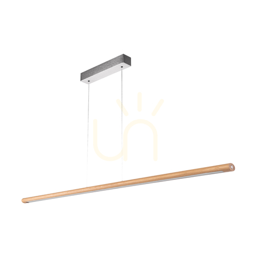 Kontrollera Razmus taklampa, oljad ek/matt nickel, 1xLED 46 W, belysning uppåt och nedåt, 158 cm