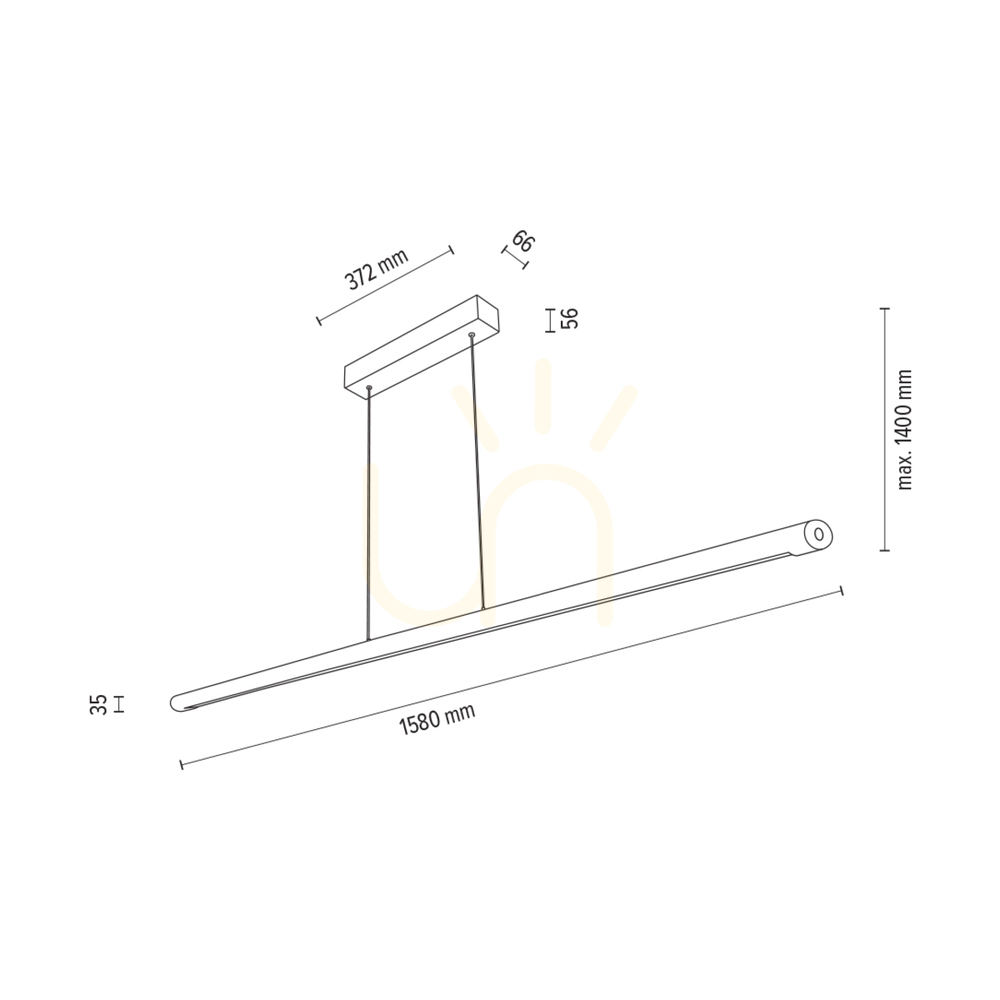 Display Razmus taklampa, oljad ek/svart, 1xLED 46 W, belysning uppåt och nedåt, 158 cm Razmus taklampa, oljad ek/svart, 1xLED 46 W, belysning uppåt och nedåt, 158 cm