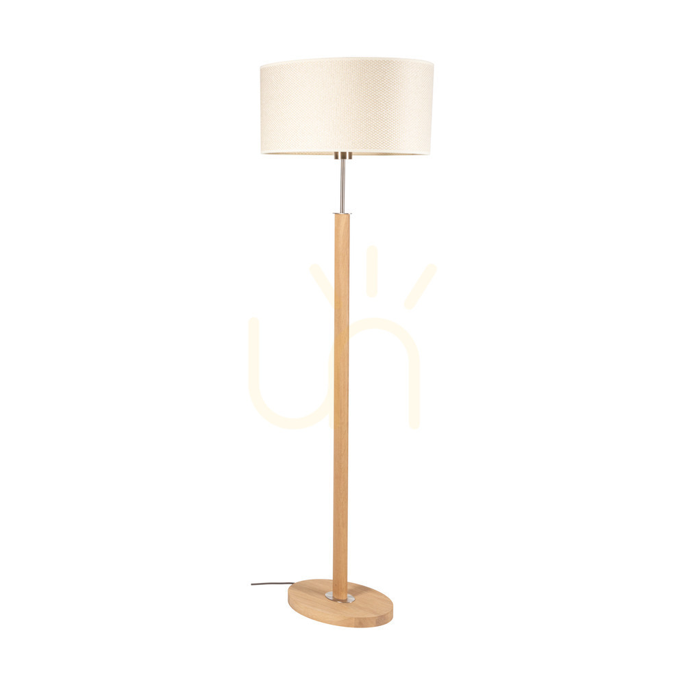 Kontrollera Mercedes golvlampa, oljad ek/matt nickel, krämfärgad och silverfärgad lampskärm, 1xE27, 52 cm Mercedes golvlampa, oljad ek/matt nickel, krämfärgad och silverfärgad lampskärm, 1xE27, 52 cm