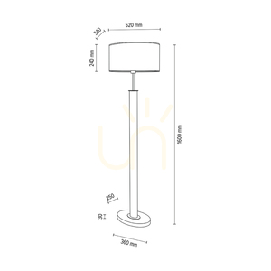 Mercedes golvlampa, oljad ek/svart, lampskärm i brunt-svart-guld, 1xE27, 52 cm 4 Mercedes golvlampa, oljad ek/svart, lampskärm i brunt-svart-guld, 1xE27, 52 cm small 4