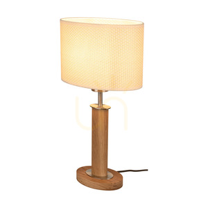 Mercedes bordslampa, oljad ek/matt nickel, kräm-silverfärgad lampskärm, 1xE27, 25 cm small 1