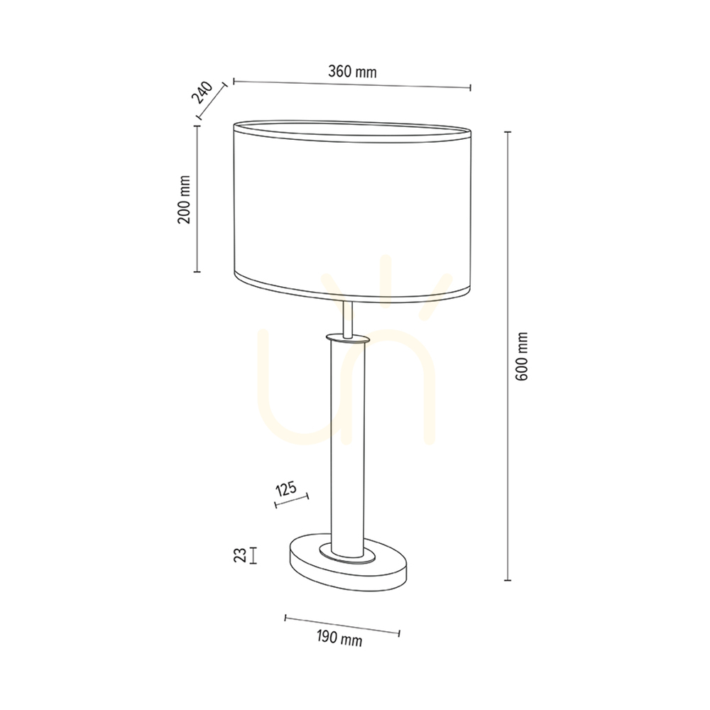 Visa Mercedes bordslampa, oljad ek/matt nickel, vit lampskärm, 1xE27, 36 cm Mercedes bordslampa, oljad ek/matt nickel, vit lampskärm, 1xE27, 36 cm