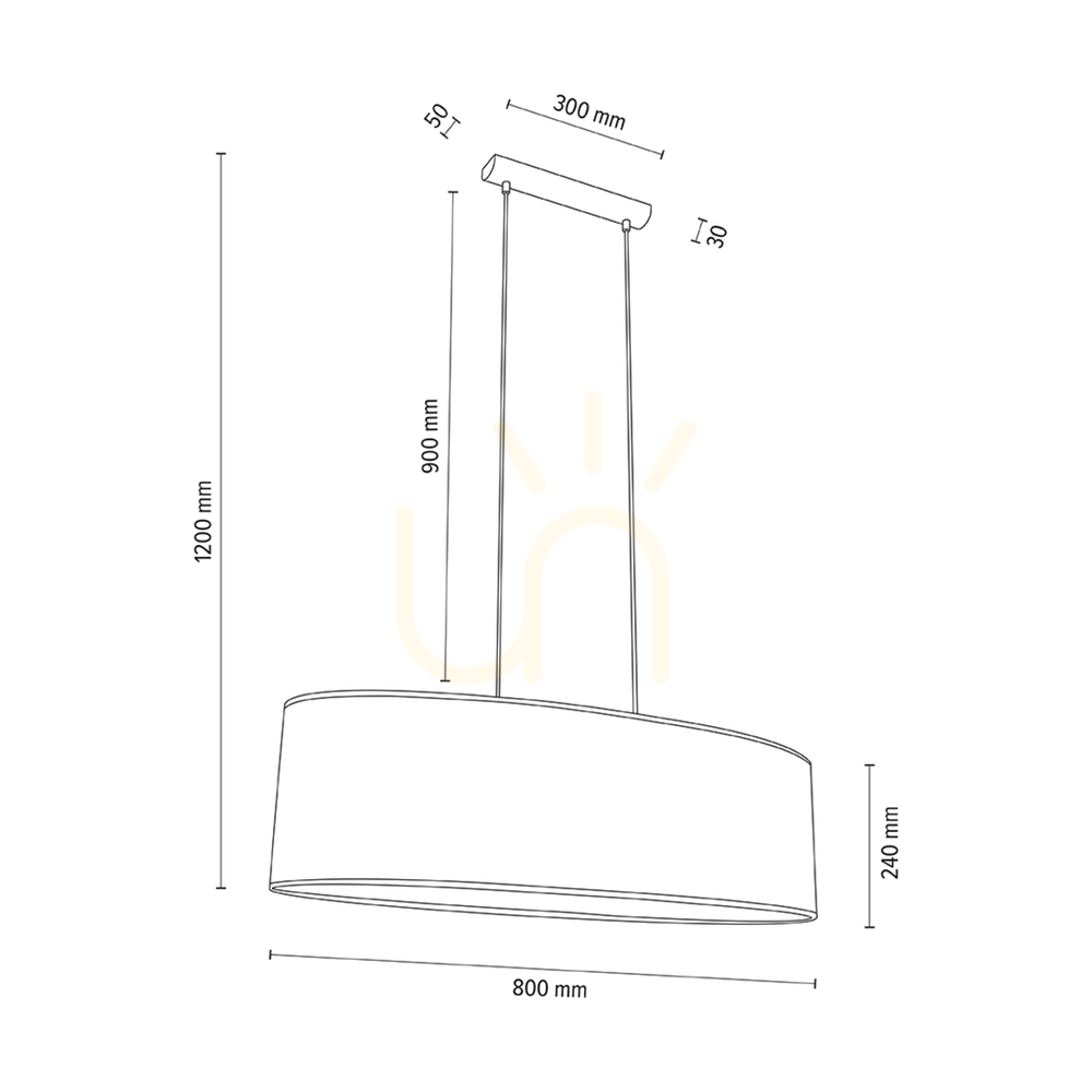 Display Mercedes taklampa, oljad ek, krämfärgad och silverfärgad lampskärm, 2xE27, 80 cm Mercedes taklampa, oljad ek, krämfärgad och silverfärgad lampskärm, 2xE27, 80 cm