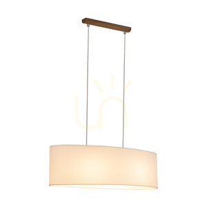 Mercedes taklampa, oljad ek, vit skärm, 2xE27, 80 cm small 1