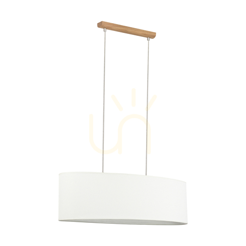 Kontrollera Mercedes taklampa, oljad ek, vit skärm, 2xE27, 80 cm