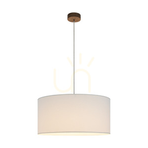 Mercedes taklampa, oljad ek, vit skärm, 1xE27, Ø50 cm small 1