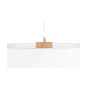 Mercedes taklampa, oljad ek, vit skärm, 1xE27, Ø50 cm small 2