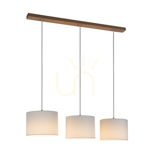 Mercedes taklampa, oljad ek, vit skärm, 3xE27, 100 cm 1 Mercedes taklampa, oljad ek, vit skärm, 3xE27, 100 cm small 1