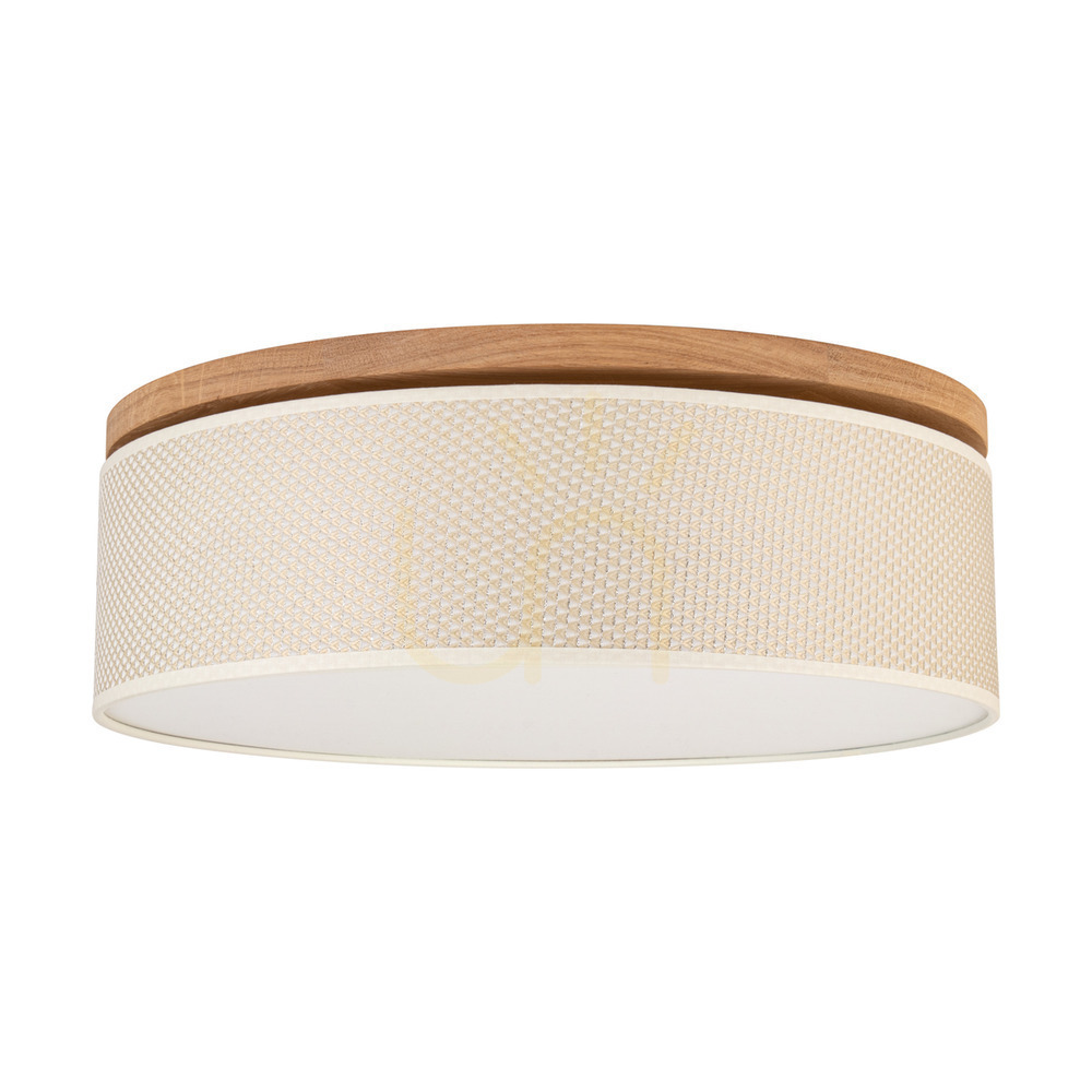 Kontrollera Mercedes taklampa, oljad ek, krämfärgad och silverfärgad lampskärm, 3xE27, Ø48 cm Mercedes taklampa, oljad ek, krämfärgad och silverfärgad lampskärm, 3xE27, Ø48 cm