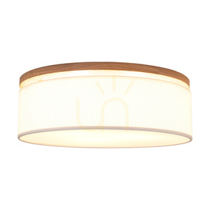 Mercedes taklampa, oljad ek, vit skärm, 3xE27, Ø48 cm small 1