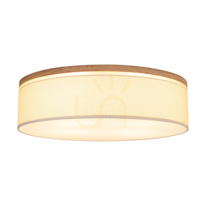 Mercedes taklampa, oljad ek, krämfärgad och silverfärgad lampskärm, 4xE27, Ø58 cm small 1