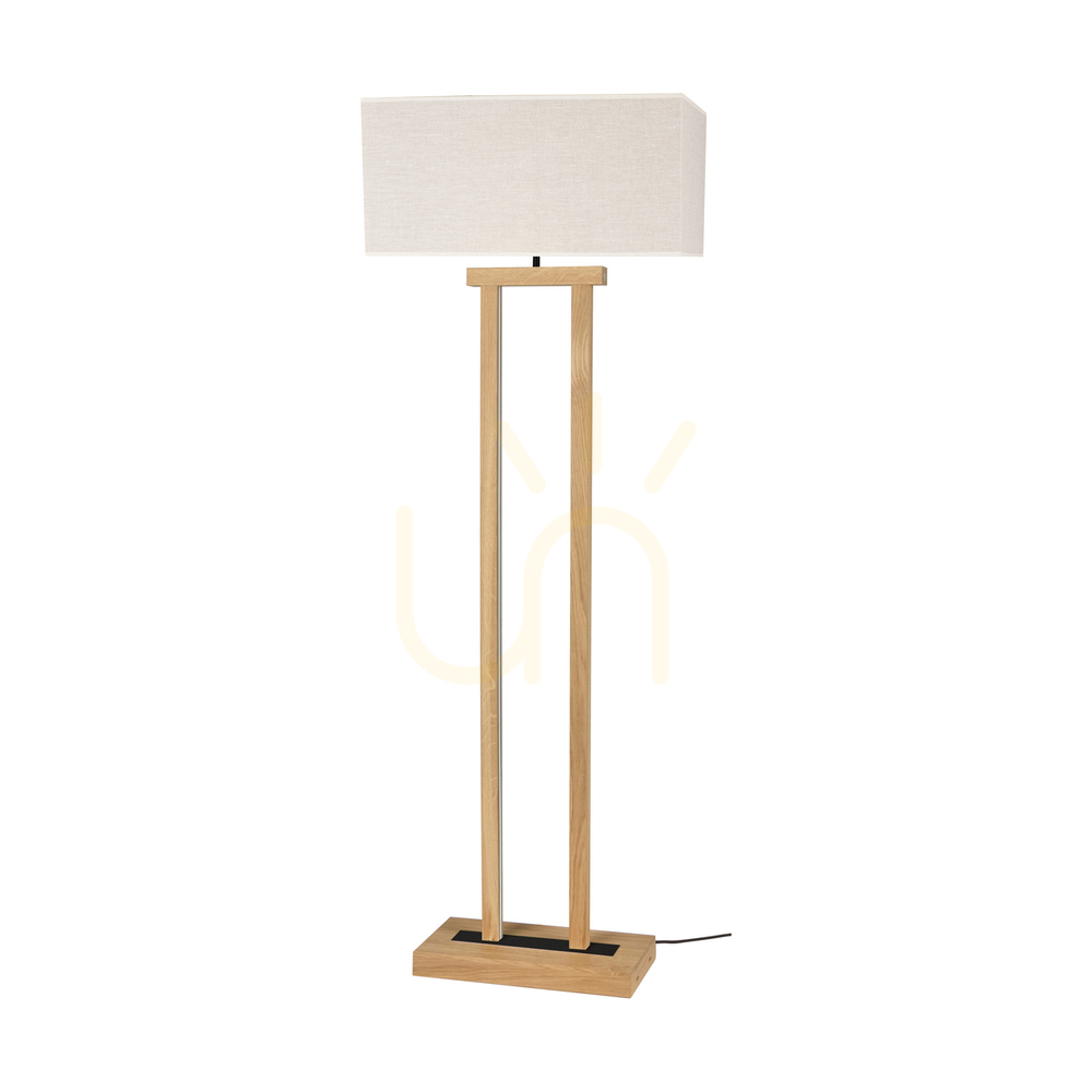 Kontrollera Hakon golvlampa, oljad ek/svart, beige lampskärm, 1xE27 + 2xLED 40 W, 56 cm Hakon golvlampa, oljad ek/svart, beige lampskärm, 1xE27 + 2xLED 40 W, 56 cm