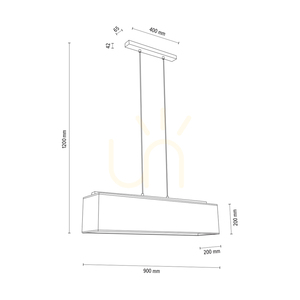 Hakon taklampa, oljad ek, vit skärm, 4xE27, 90 cm 4 Hakon taklampa, oljad ek, vit skärm, 4xE27, 90 cm small 4