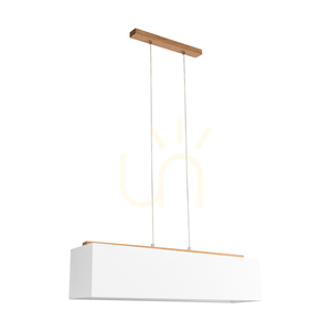 Hakon taklampa, oljad ek, vit skärm, 4xE27, 90 cm 0 Hakon taklampa, oljad ek, vit skärm, 4xE27, 90 cm small 0