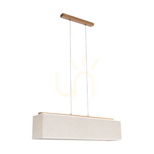 Hakon taklampa, oljad ek, beige skärm, 4xE27, 90 cm 0 Hakon taklampa, oljad ek, beige skärm, 4xE27, 90 cm small 0