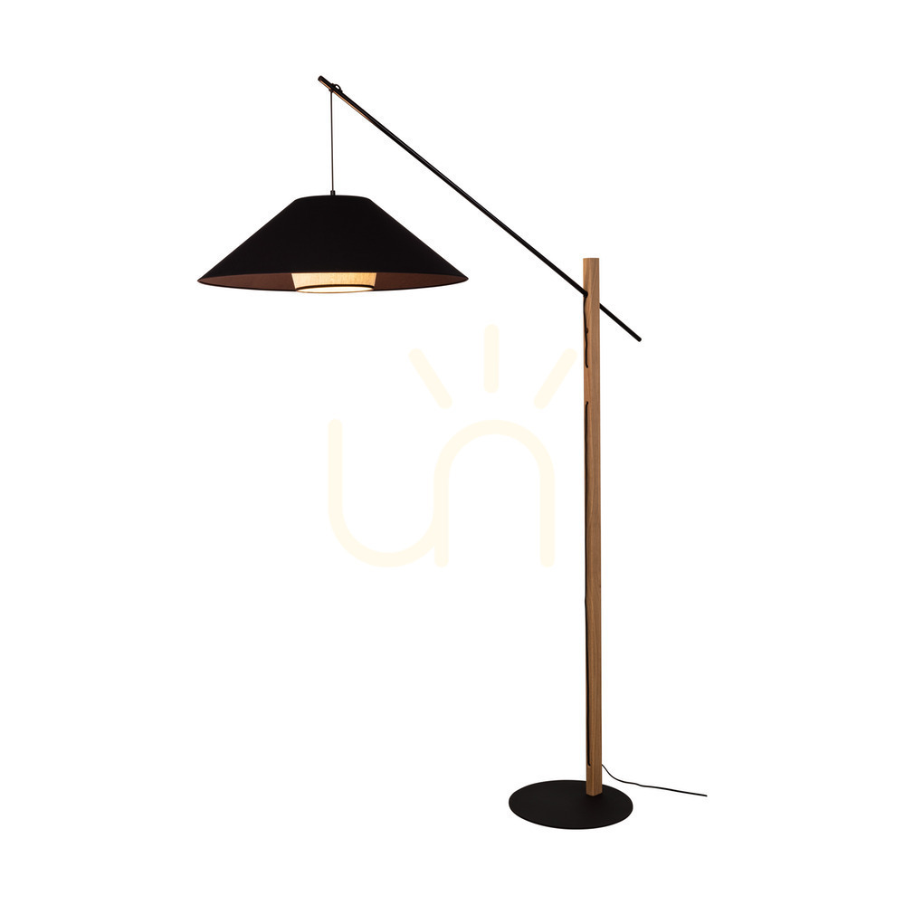 Utsikt Amigo golvlampa, oljad ek/svart, beige/svart lampskärm, 1xE27, 160 cm Amigo golvlampa, oljad ek/svart, beige/svart lampskärm, 1xE27, 160 cm