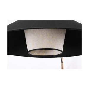 Amigo golvlampa, oljad ek/svart, beige/svart lampskärm, 1xE27, 160 cm 2 Amigo golvlampa, oljad ek/svart, beige/svart lampskärm, 1xE27, 160 cm small 2