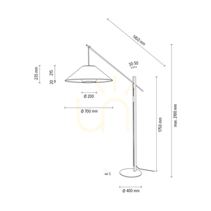 Amigo golvlampa, oljad ek/svart, beige/svart lampskärm, 1xE27, 160 cm 4 Amigo golvlampa, oljad ek/svart, beige/svart lampskärm, 1xE27, 160 cm small 4