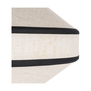 Amigo taklampa, oljad ek, beige skärm, 1xE27, Ø48 cm small 2